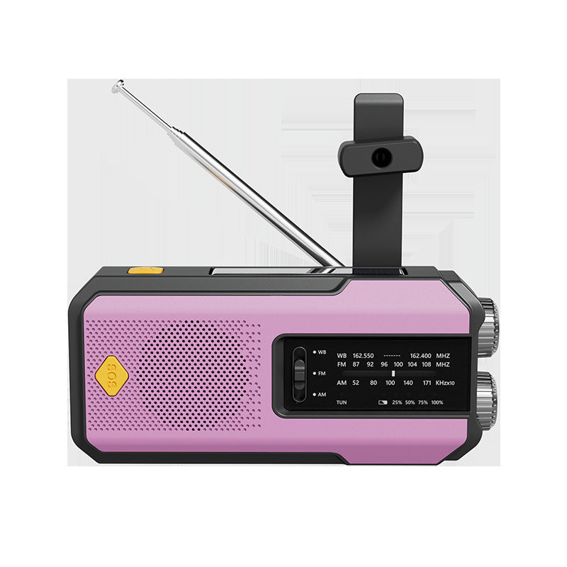 New Style Portable Radio Multi-function Emergency Hand-crank Power Generation Radio with Flashlight SOS Alert