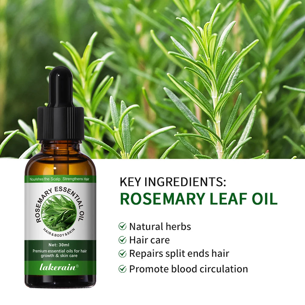 60ml Rosemary Hair Essential Oil Hair Oil Hair Care Serum for Hair Strengthening Nourishing Split Ends