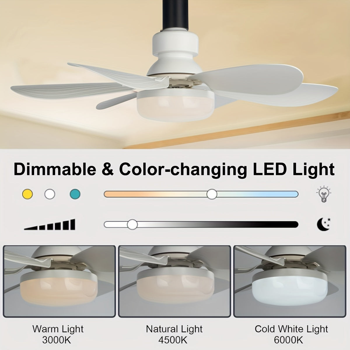 Fan With Light Socket Fan Light Screw Ceiling Fans With Remote E26/E27 Easy Install Ceiling Fan