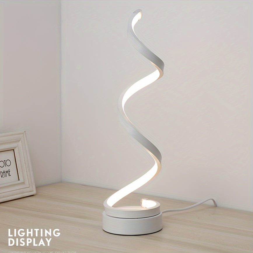 Spiral Table Lamp Bedside Lamp 12W 3 Color Desk Light Home Decor