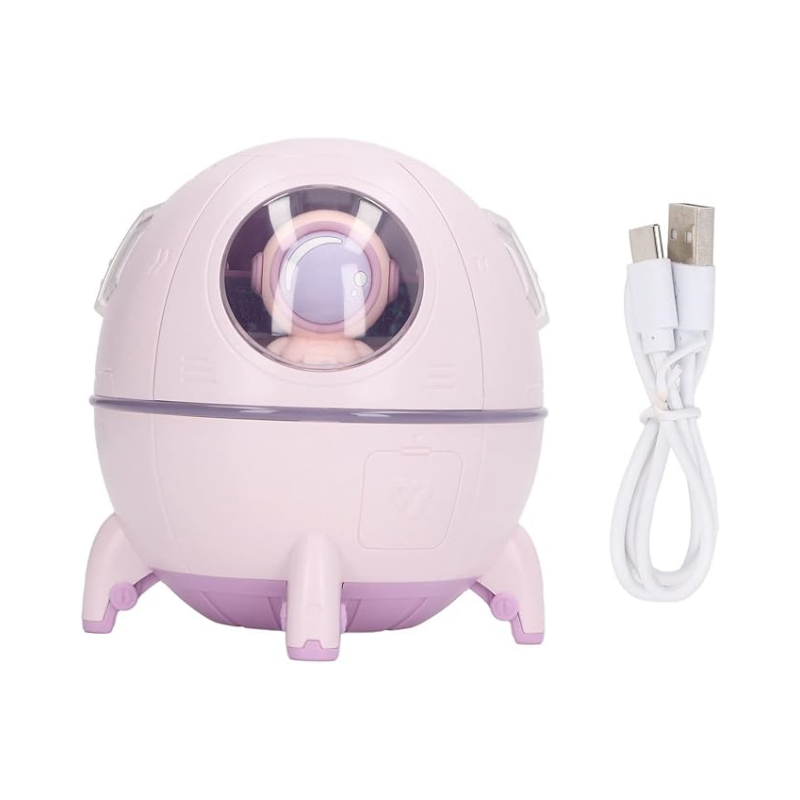 Type-C Space Capsule Humidifier Large Mist Volume Cute Humidifier with Diffuser Night Light