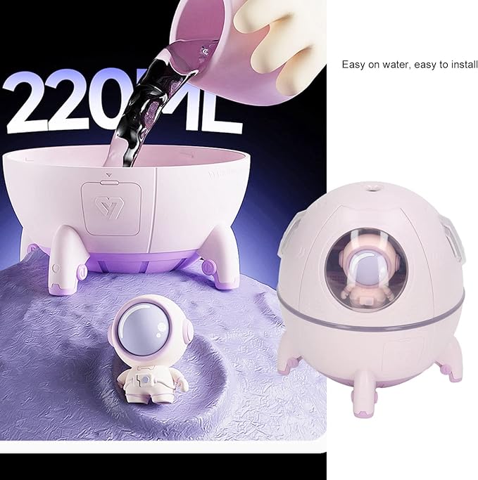 Type-C Space Capsule Humidifier Large Mist Volume Cute Humidifier with Diffuser Night Light