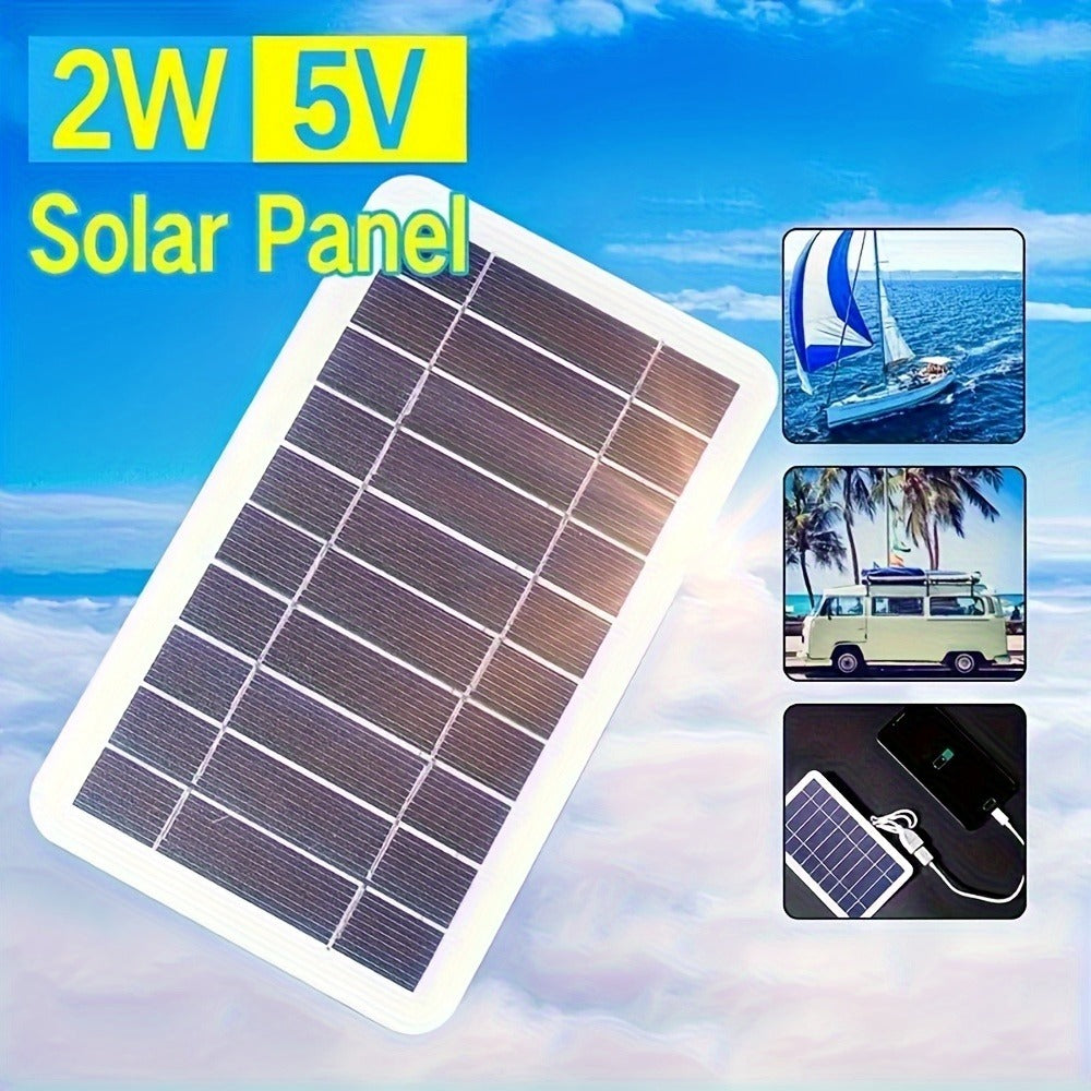 2W 5V Solar Charging Pad Solar Outdoor Cell Phone Mobile Power Charger