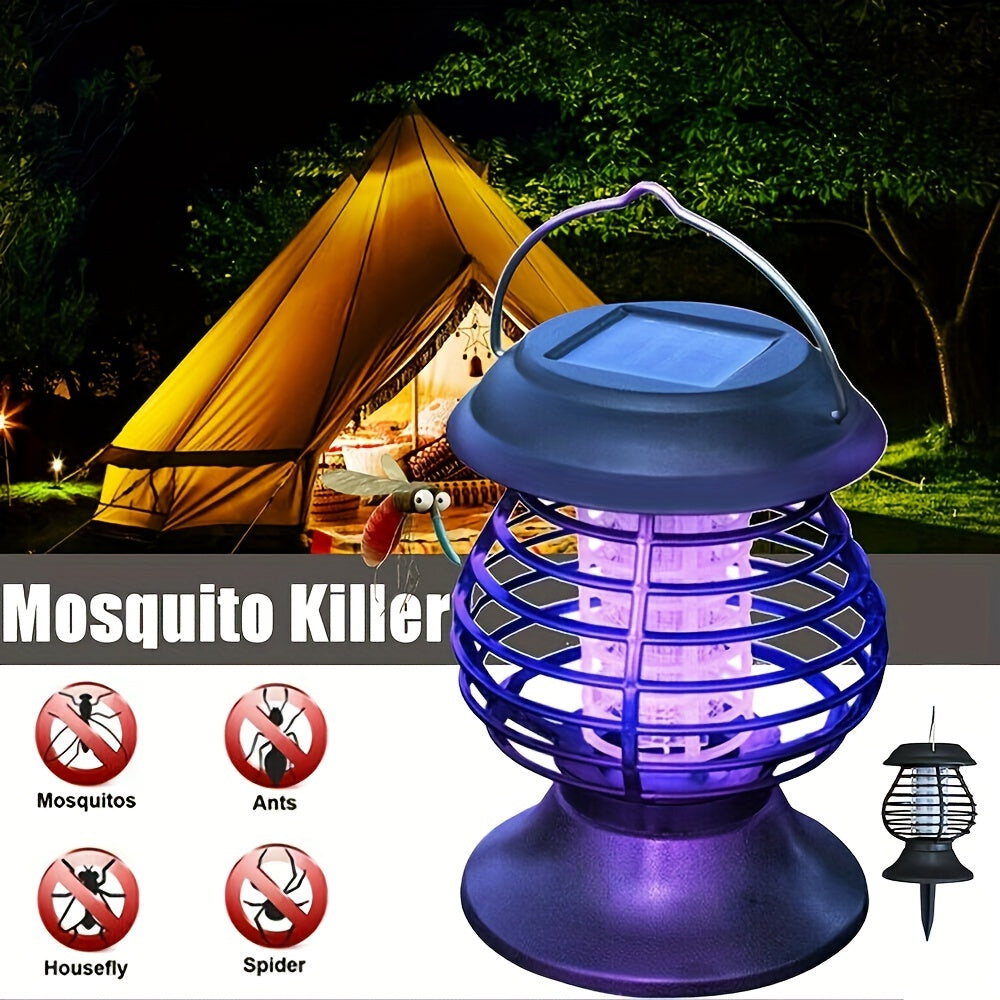 Solar Powered Mosquito Trap Waterproof Cordless Garden Lamp  Portable Non-Toxic Insect Killer Apartment Essentials