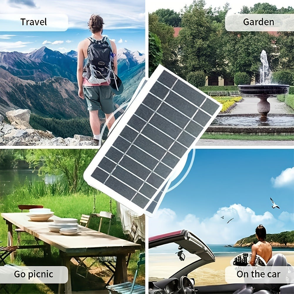 2W 5V Solar Charging Pad Solar Outdoor Cell Phone Mobile Power Charger