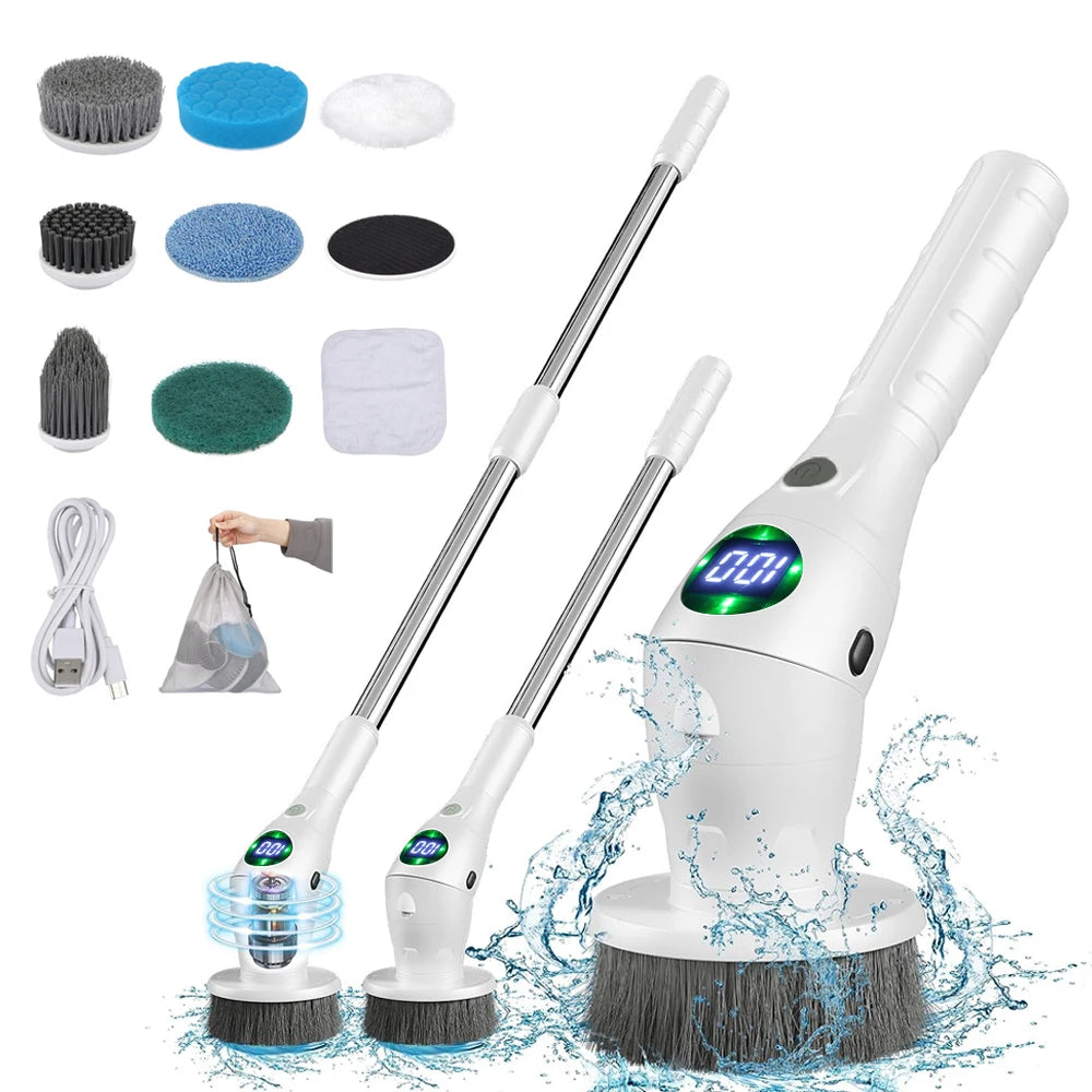 Home Cordless Cleaning Brush 8 in 1 Multi-function Electric Cleaning Brush Rotatable Cleaning Brush