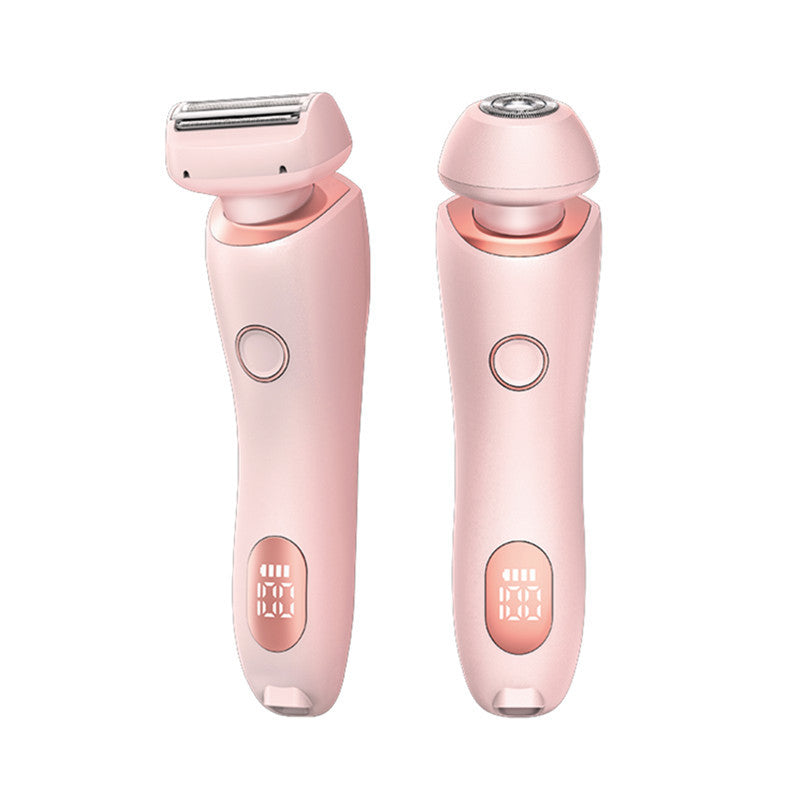 Electric Shaver for Women, Rechargeable 2-in-1 Shaver Cordless Hair Removal for Women with Removable Head, IPX7 Waterproofing, Wet/dry Use