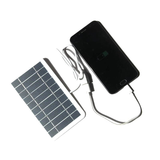 2W 5V Solar Charging Pad Solar Outdoor Cell Phone Mobile Power Charger