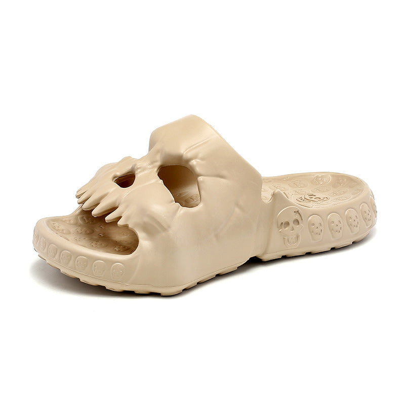 Skull Slides Casual Non Slip Slippers Open Toe Shoes For Indoor Outdoor Beach Shower for men and women