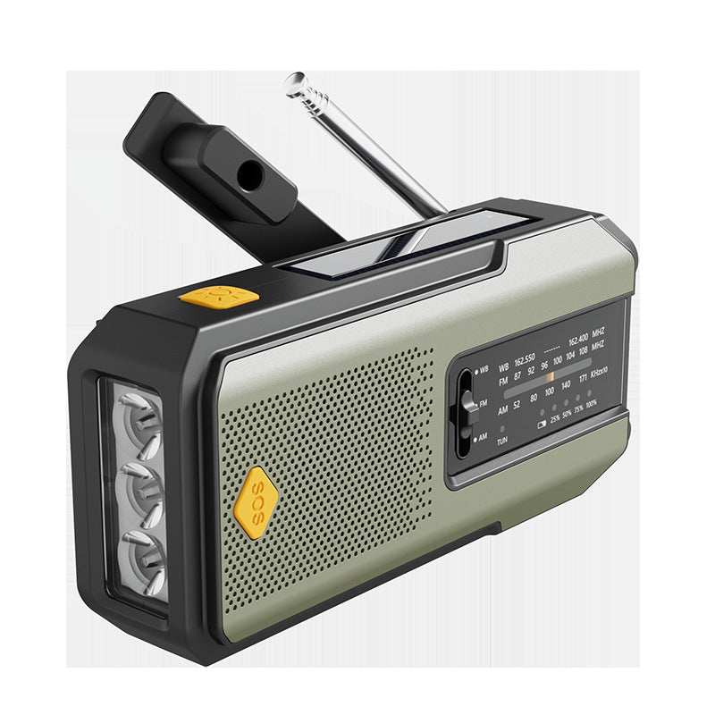 New Style Portable Radio Multi-function Emergency Hand-crank Power Generation Radio with Flashlight SOS Alert