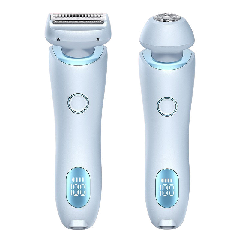 Electric Shaver for Women, Rechargeable 2-in-1 Shaver Cordless Hair Removal for Women with Removable Head, IPX7 Waterproofing, Wet/dry Use