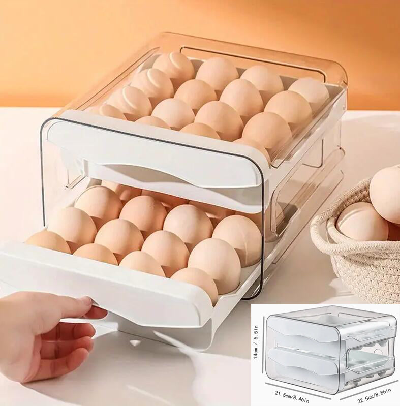 ABS Material Egg Organizer,Automatic Egg Roller Egg Rack Organizer for Refrigerator