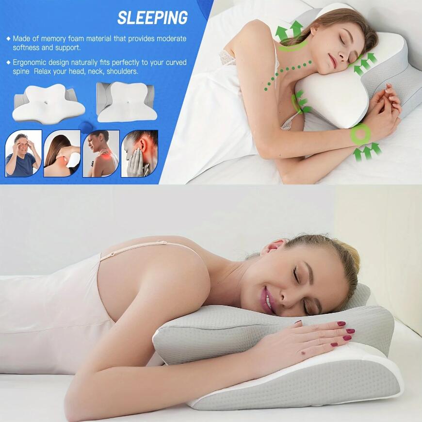 Memory Foam Pillow Slow Rebound Butterfly Pillow Suitable for Neck