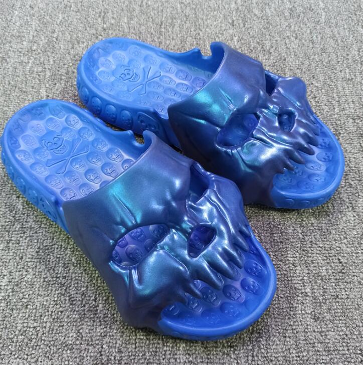 Skull Slides Casual Non Slip Slippers Open Toe Shoes For Indoor Outdoor Beach Shower for men and women