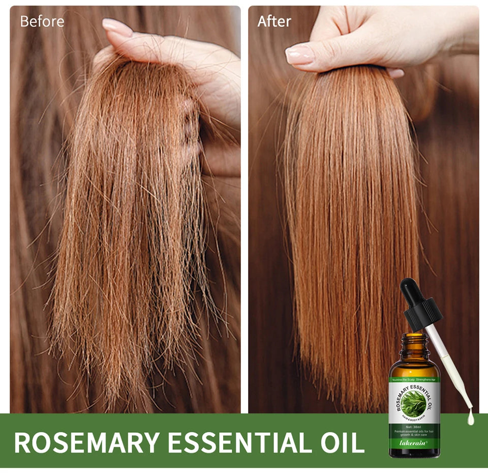 60ml Rosemary Hair Essential Oil Hair Oil Hair Care Serum for Hair Strengthening Nourishing Split Ends