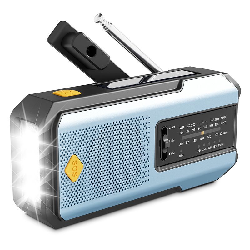 New Style Portable Radio Multi-function Emergency Hand-crank Power Generation Radio with Flashlight SOS Alert