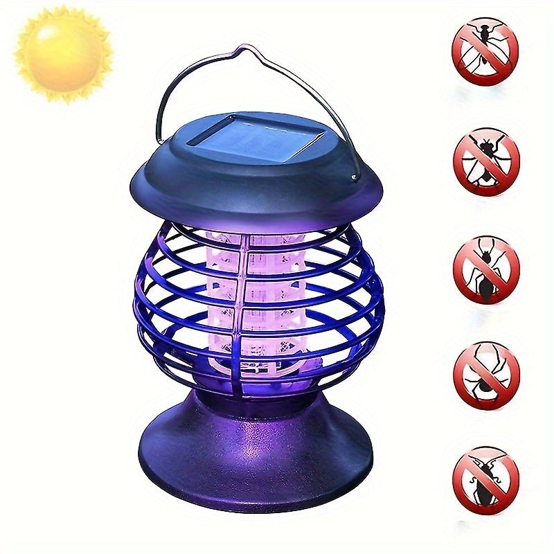 Solar Powered Mosquito Trap Waterproof Cordless Garden Lamp  Portable Non-Toxic Insect Killer Apartment Essentials