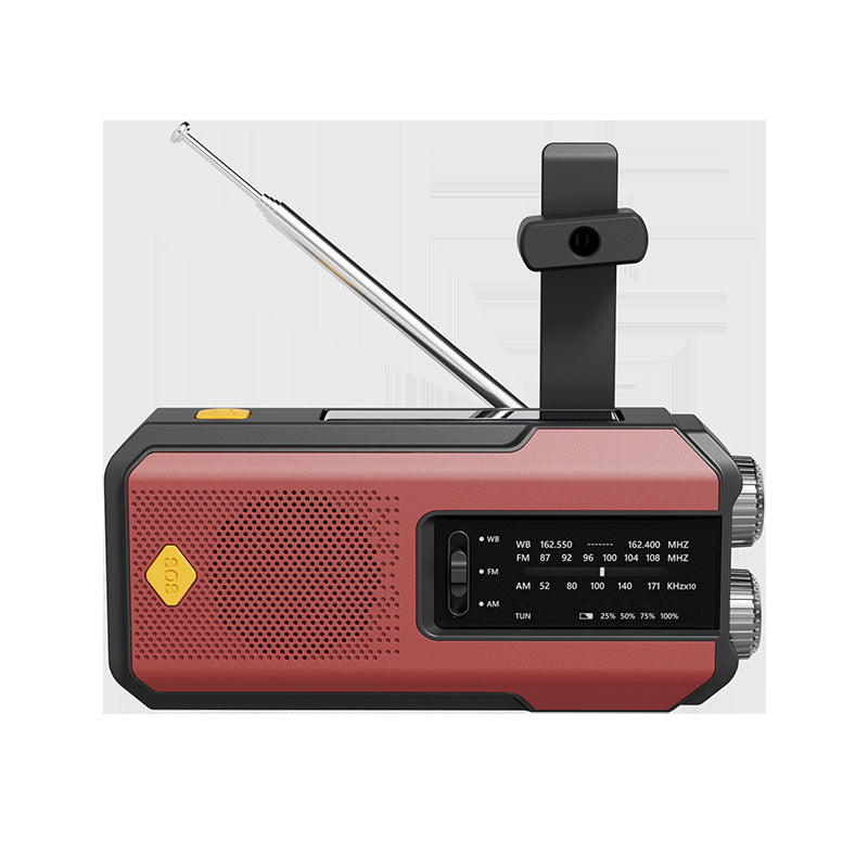 New Style Portable Radio Multi-function Emergency Hand-crank Power Generation Radio with Flashlight SOS Alert