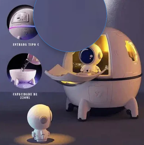 Type-C Space Capsule Humidifier Large Mist Volume Cute Humidifier with Diffuser Night Light