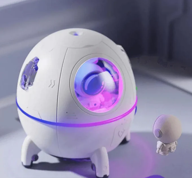 Type-C Space Capsule Humidifier Large Mist Volume Cute Humidifier with Diffuser Night Light