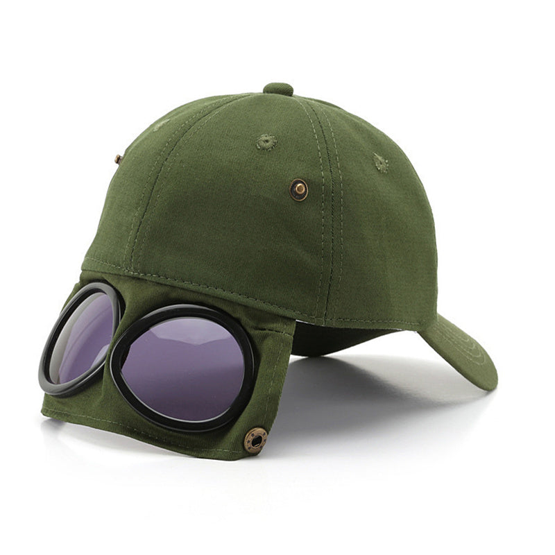 JesseJessie Aviator Hat Sunglasses Baseball Cap Glasses Peaked Cap Hip Hop Mask