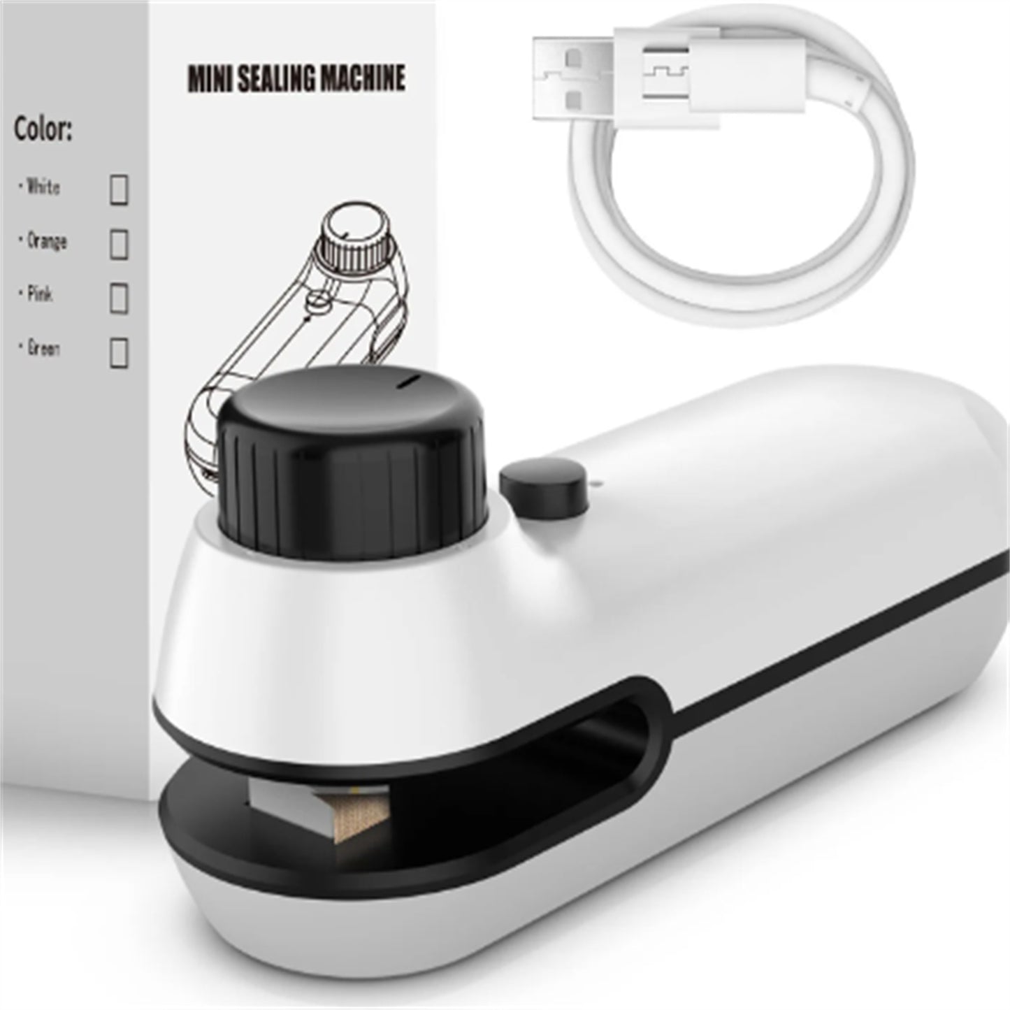 Rechargeable Heated Vacuum Sealer USB Rechargeable Mini Bag Sealer 2 in 1 Bag